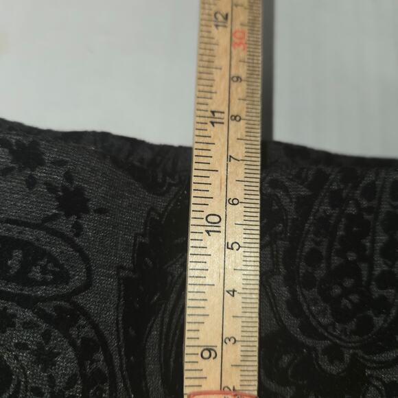 One 5 One Womans 2X Velvet Burnout Pants Black Flocked Paisley Stretch Going Out - Picture 10 of 15